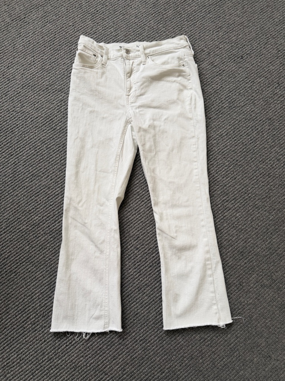 J Crew White 9” Demi Boot Crop, Size 28